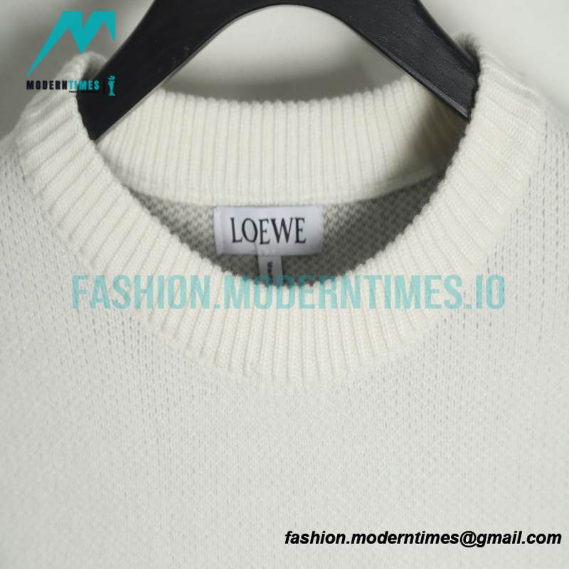 Loewe - 22FW Pocket Four-leaf Clover Jacquard Crew-neck Sweater