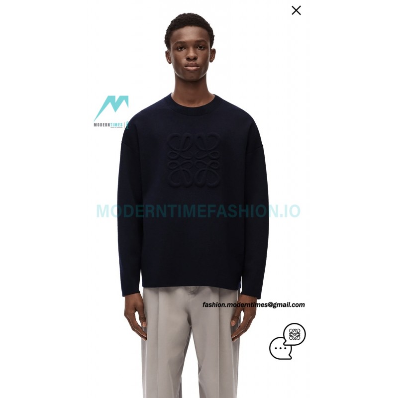 Loewe - 23ss New Front Anagram Crewneck Sweater