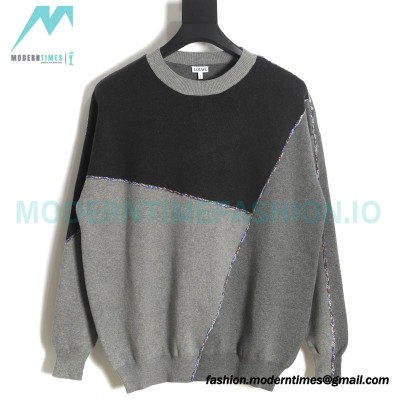 Loewe - 23FW Irregular Patchwork Crewneck Sweater