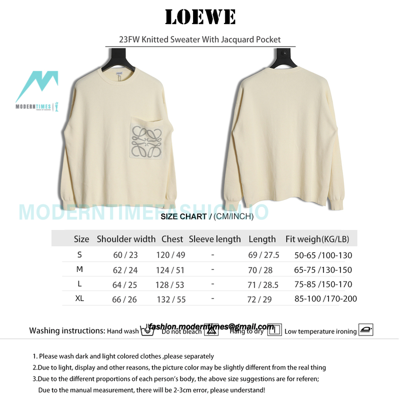 Loewe - 23FW Knitted Sweater With Jacquard Pocket