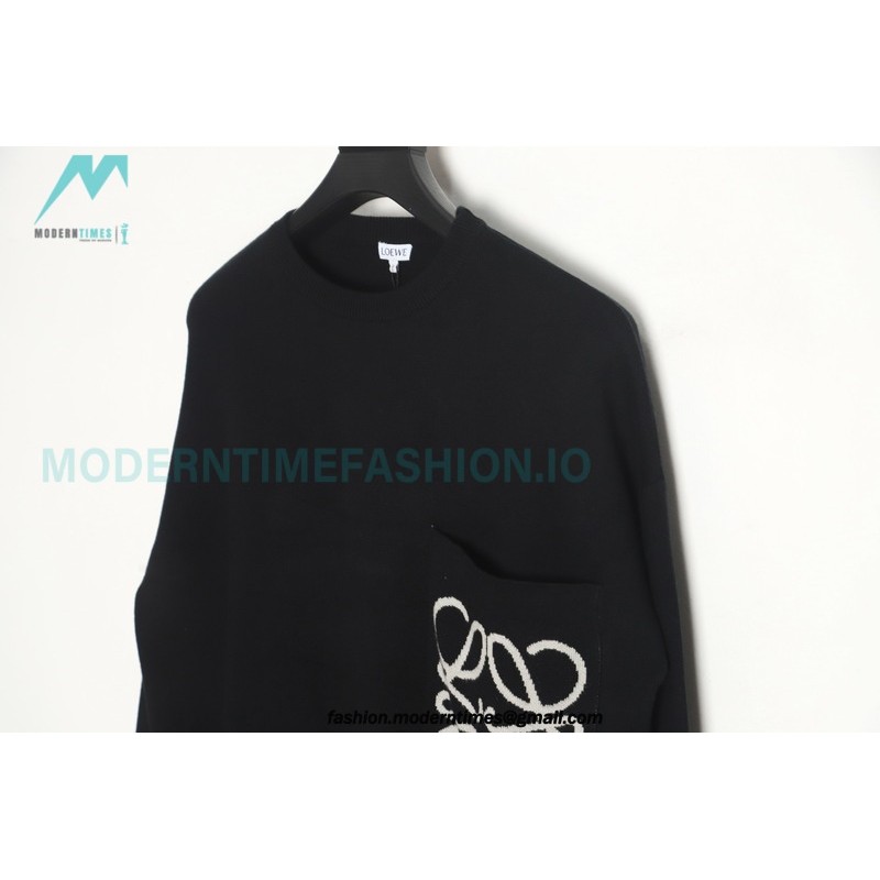 Loewe - 23FW Knitted Sweater With Jacquard Pocket