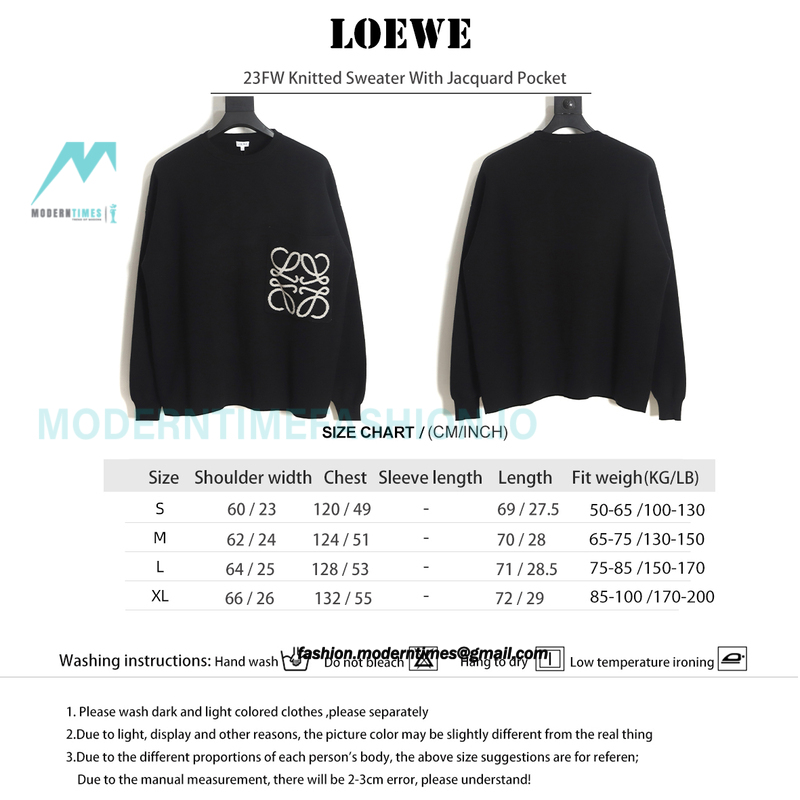 Loewe - 23FW Knitted Sweater With Jacquard Pocket