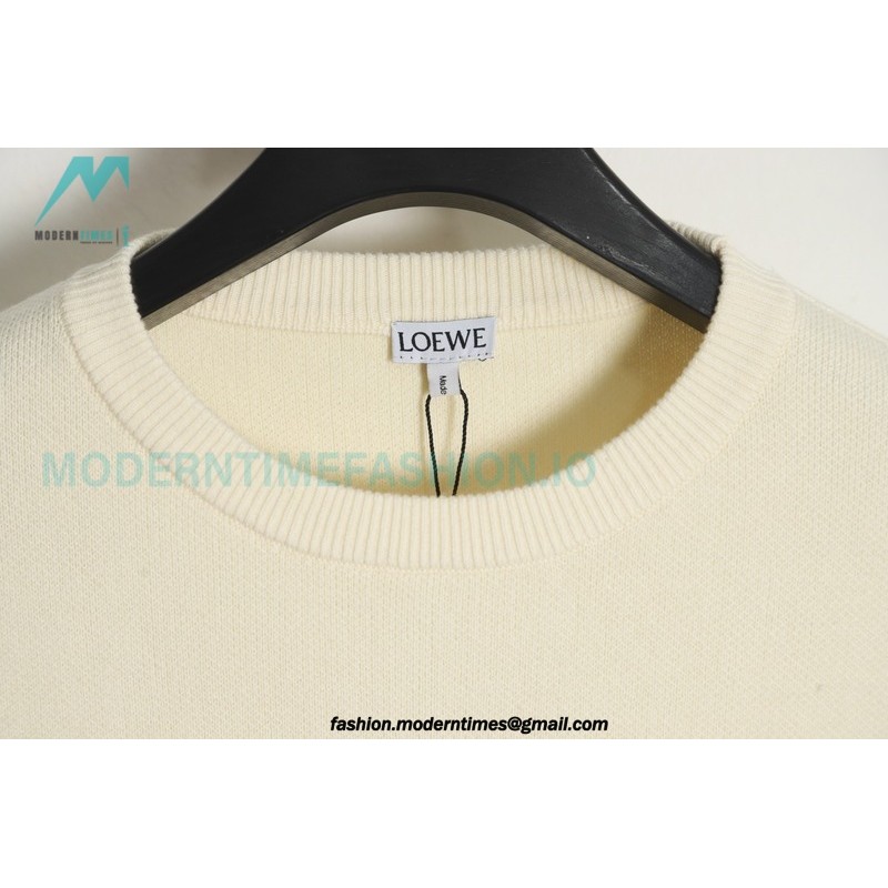 Loewe - 23FW Knitted Sweater With Jacquard Pocket
