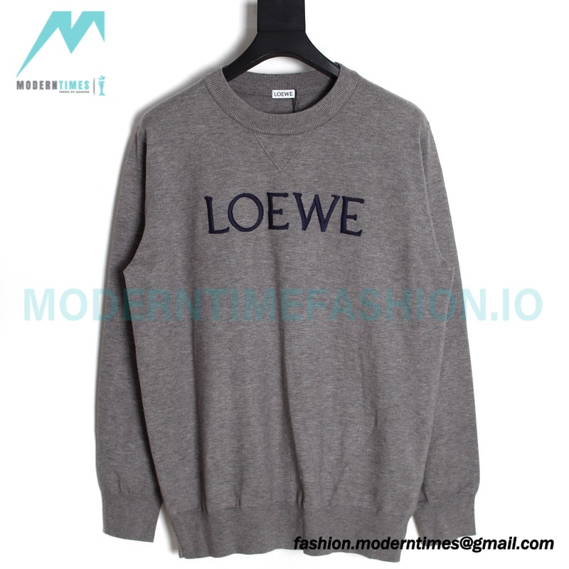 Loewe - 23FW Embroidered Logo Crewneck Sweater