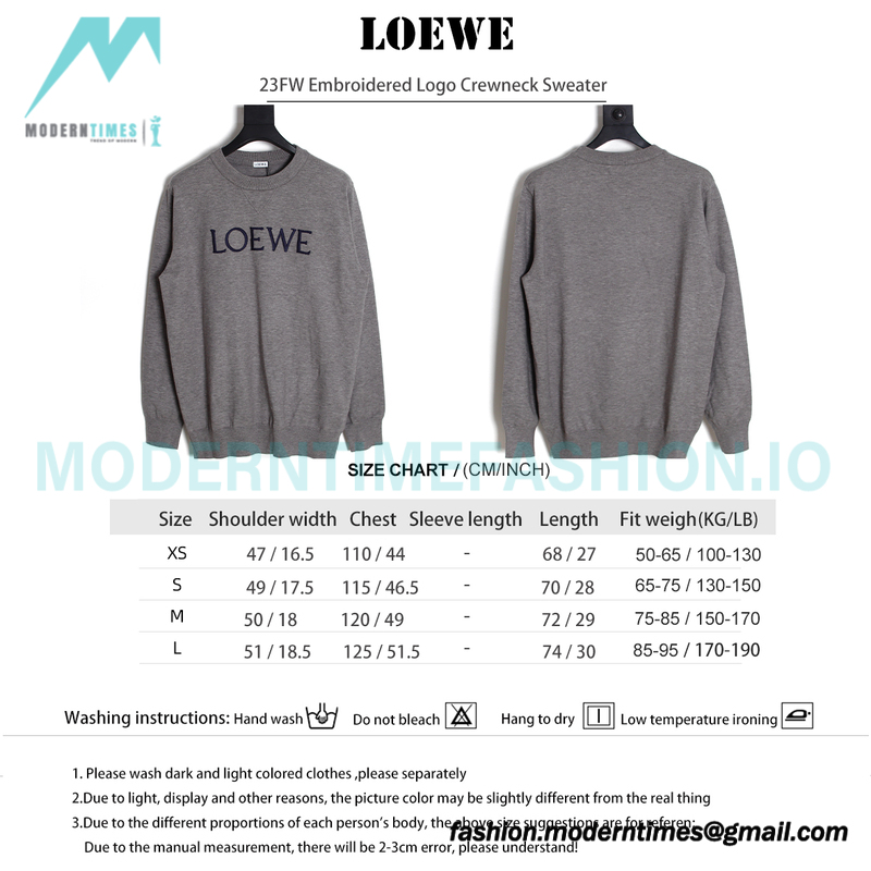 Loewe - 23FW Embroidered Logo Crewneck Sweater