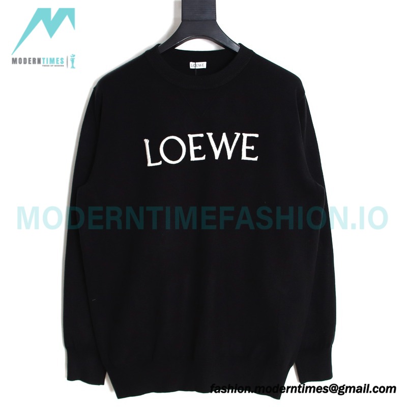 Loewe - 23FW Embroidered Logo Crewneck Sweater