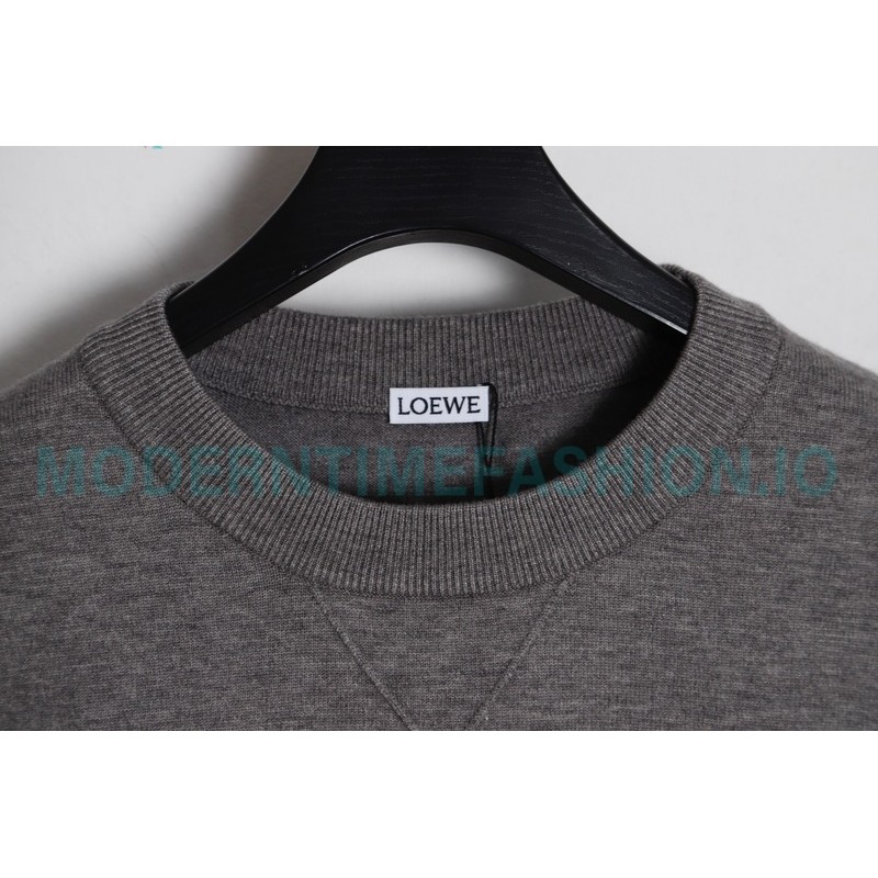 Loewe - 23FW Embroidered Logo Crewneck Sweater