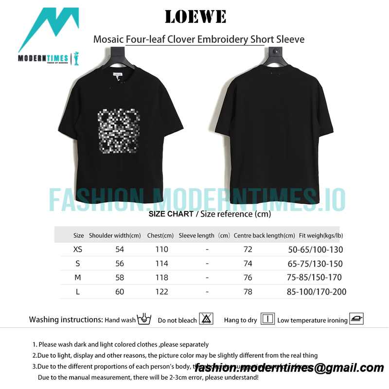 Loewe - Mosaic Four-leaf Clover Embroidery Short Sleeve