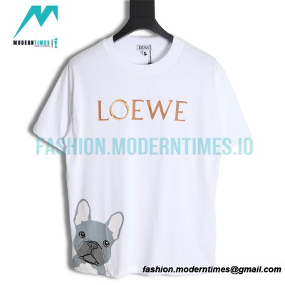 Loewe - Cartoon Dog Head Letter Short Sleeve