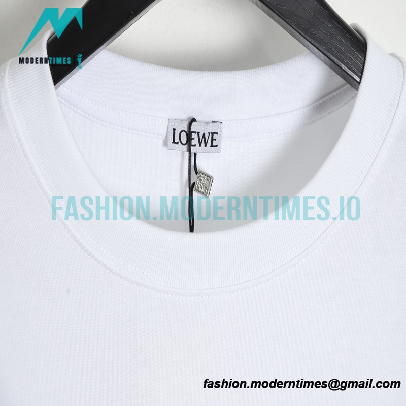 Loewe - 23ss Sketch Logo Splash-ink Printed Short-sleeved T-shirt