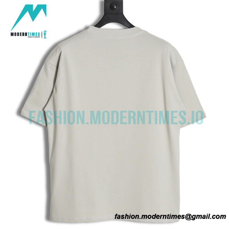 Loewe - 23ss Embossed Logo Light Grey Short-sleeved T-shirt