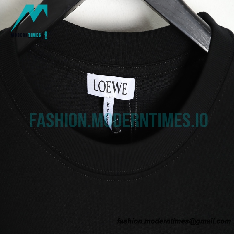 Loewe - 23ss Simple Color Contrast Logo Embroidery Short-sleeved T-shirt