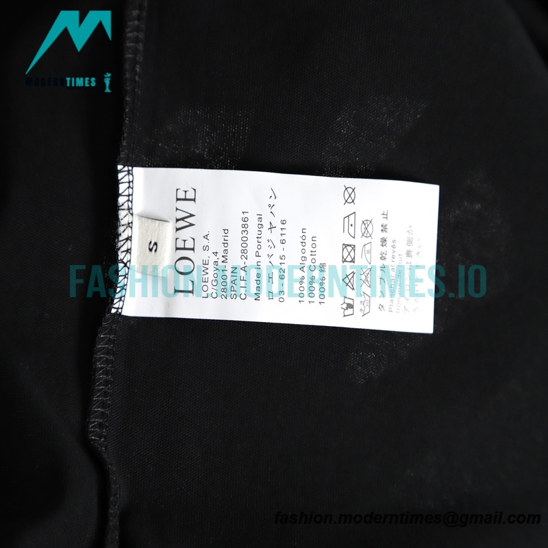 Loewe - 23ss Simple Color Contrast Logo Embroidery Short-sleeved T-shirt