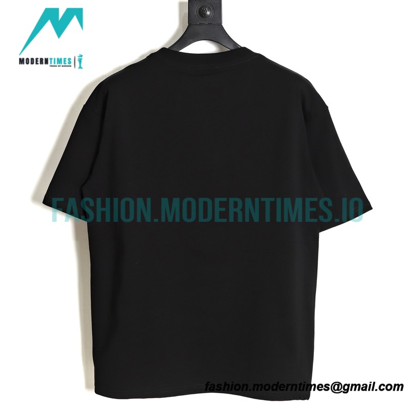 Loewe - 23ss Simple Color Contrast Logo Embroidery Short-sleeved T-shirt