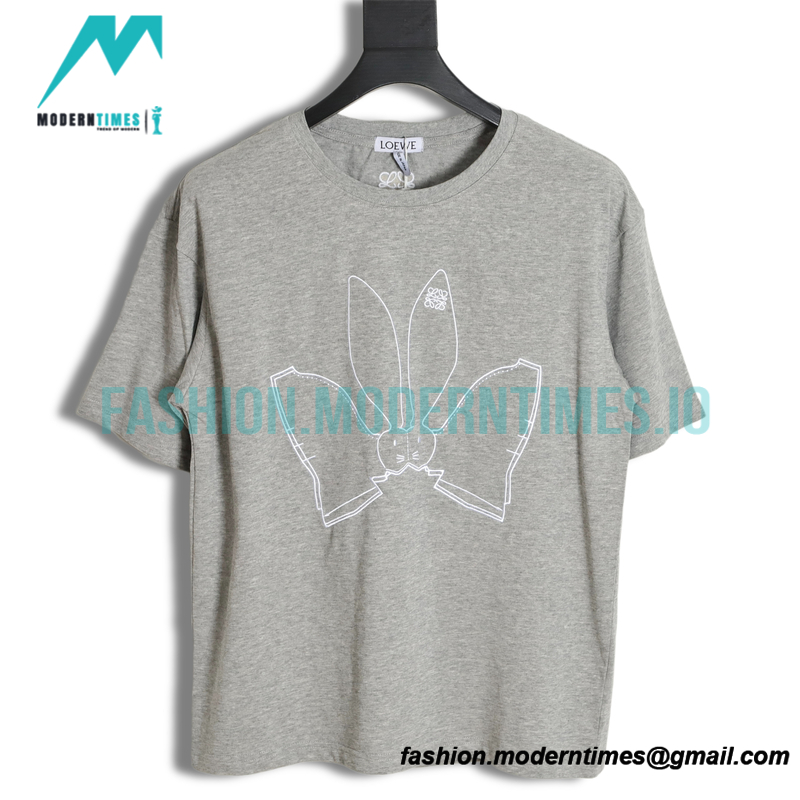 Loewe - Line Rabbit Embroidery Short Sleeve