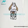  Loewe - Moving Castle 23ss Animal Cartoon Logo Embroidered Short Sleeve