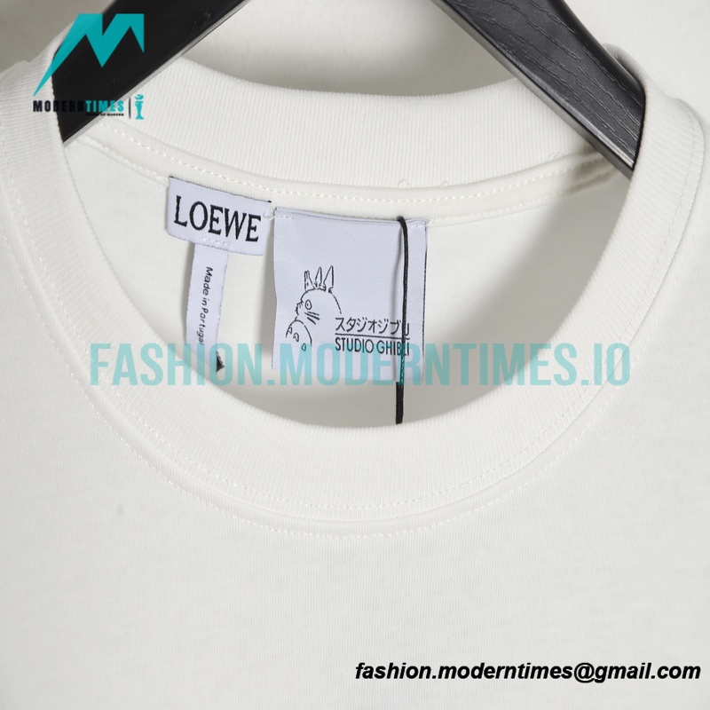  Loewe - Moving Castle 23ss Animal Cartoon Logo Embroidered Short Sleeve