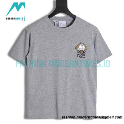 Loewe - Moving Castle 23ss Animal Cartoon Logo Embroidered Short Sleeve