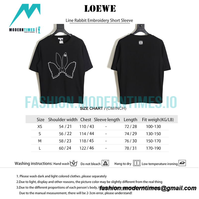 Loewe - Line Rabbit Embroidery Short Sleeve