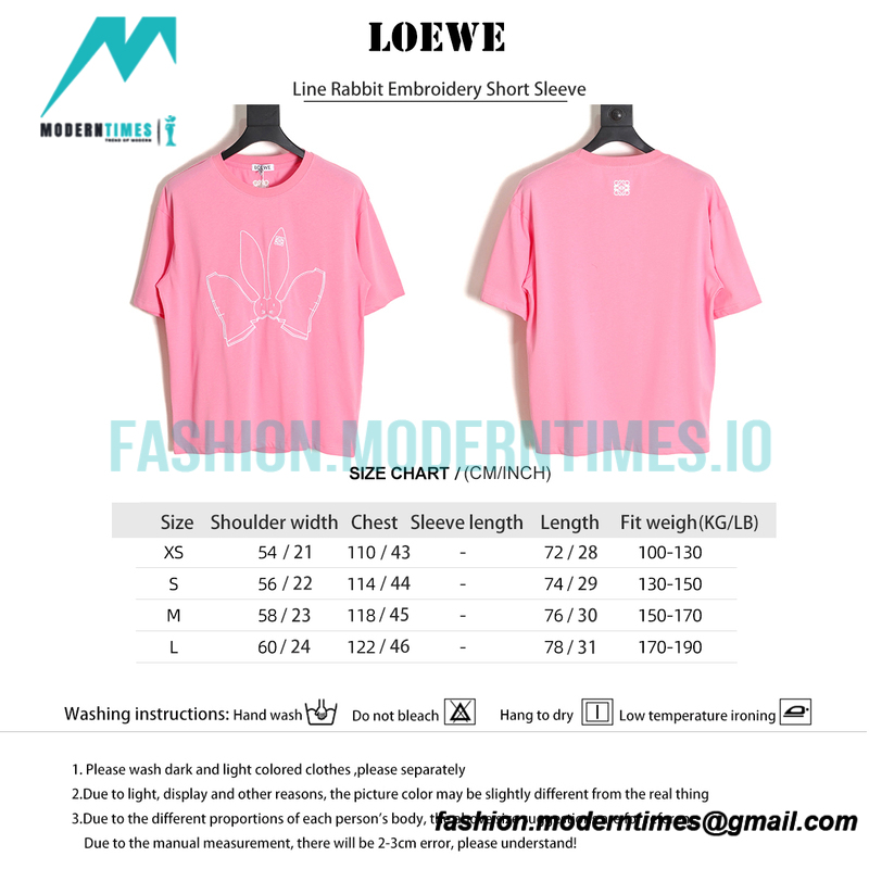 Loewe - Line Rabbit Embroidery Short Sleeve
