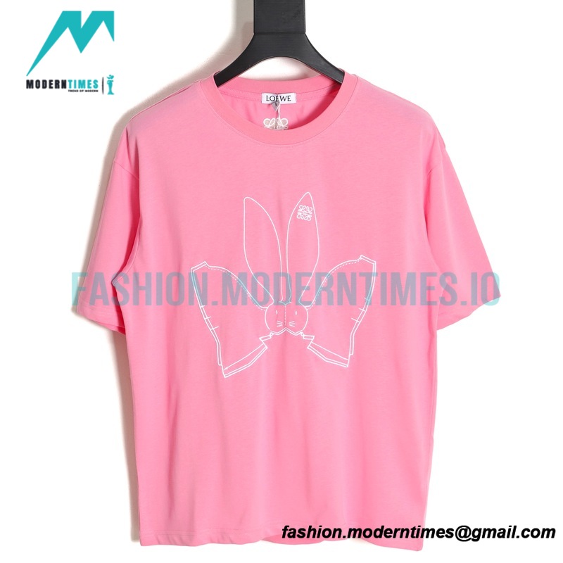 Loewe - Line Rabbit Embroidery Short Sleeve