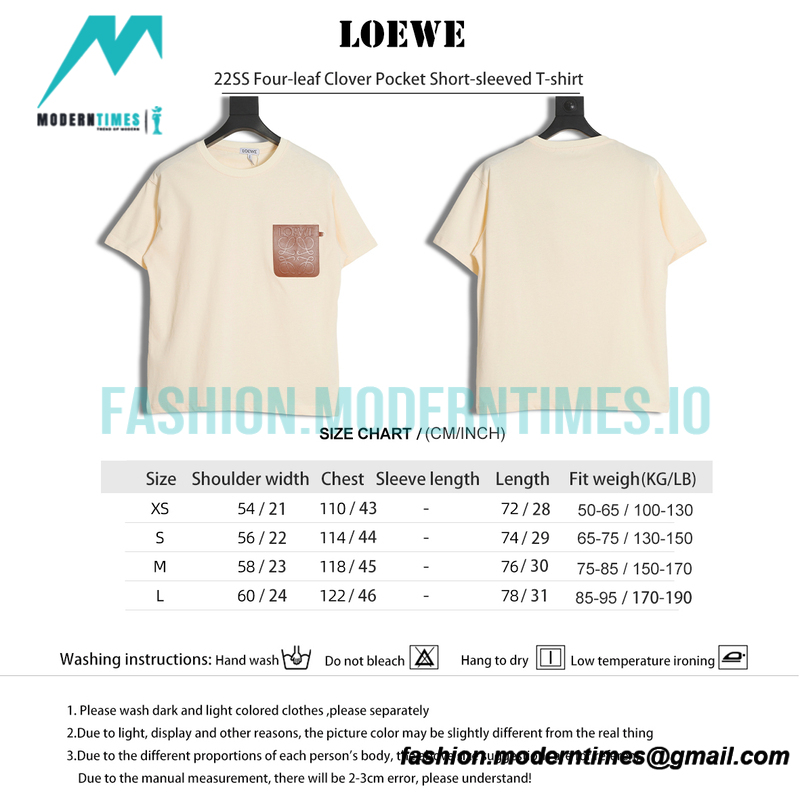 Loewe - 22SS Four-leaf Clover Pocket Short-sleeved T-shirt