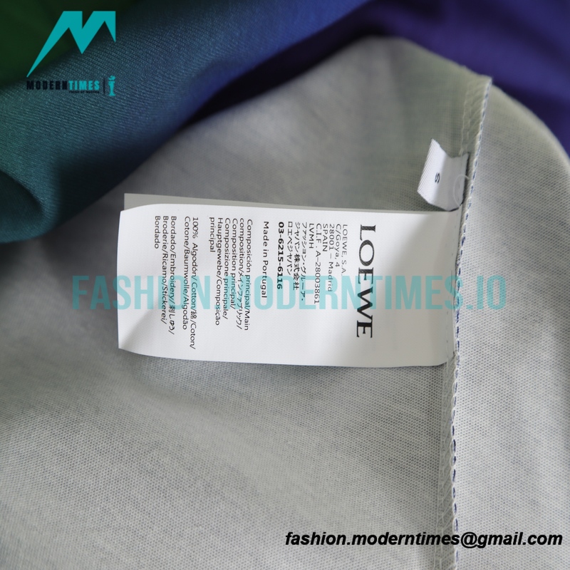 Loewe - 22SS Four-leaf Clover Embossed Rainbow Gradient Short-sleeved T-shirt
