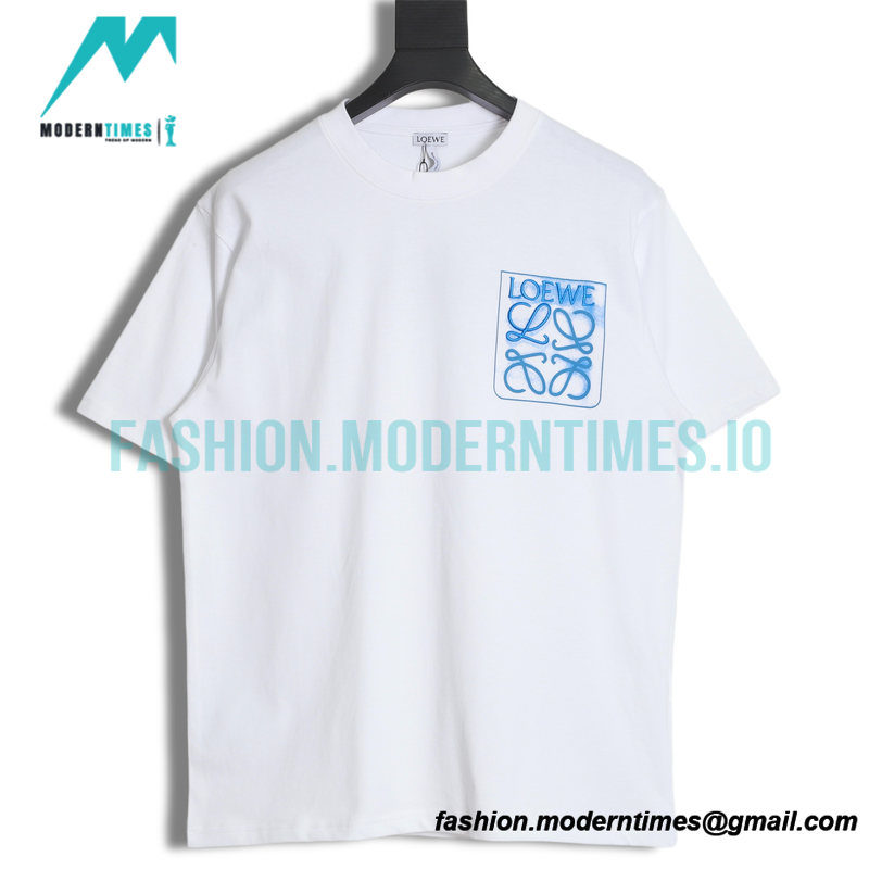 Loewe - 22SS Fake Pocket Four-leaf Clover Print Short-sleeved T-shirt
