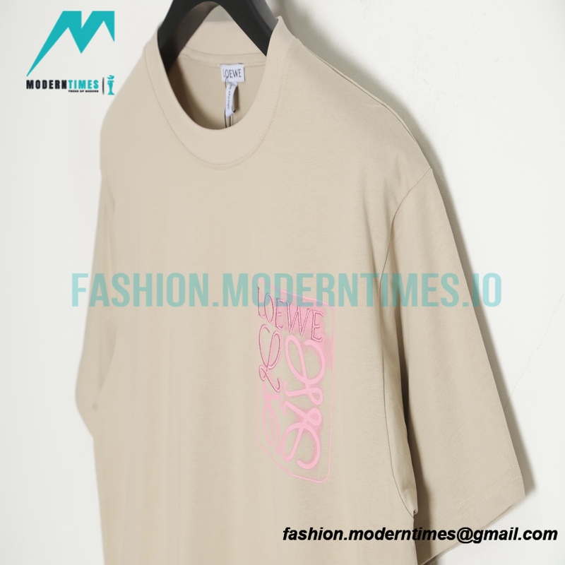 Loewe - 22SS Fake Pocket Four-leaf Clover Print Short-sleeved T-shirt