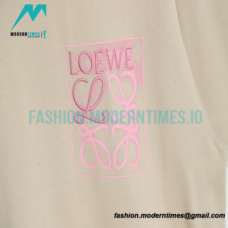 Loewe - 22SS Fake Pocket Four-leaf Clover Print Short-sleeved T-shirt