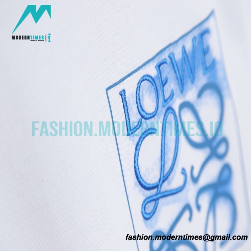 Loewe - 22SS Fake Pocket Four-leaf Clover Print Short-sleeved T-shirt
