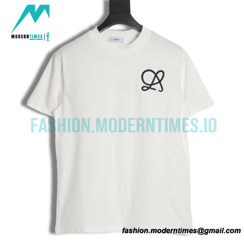 Loewe - Thick Thread Embroidery Logo Short SleeveF