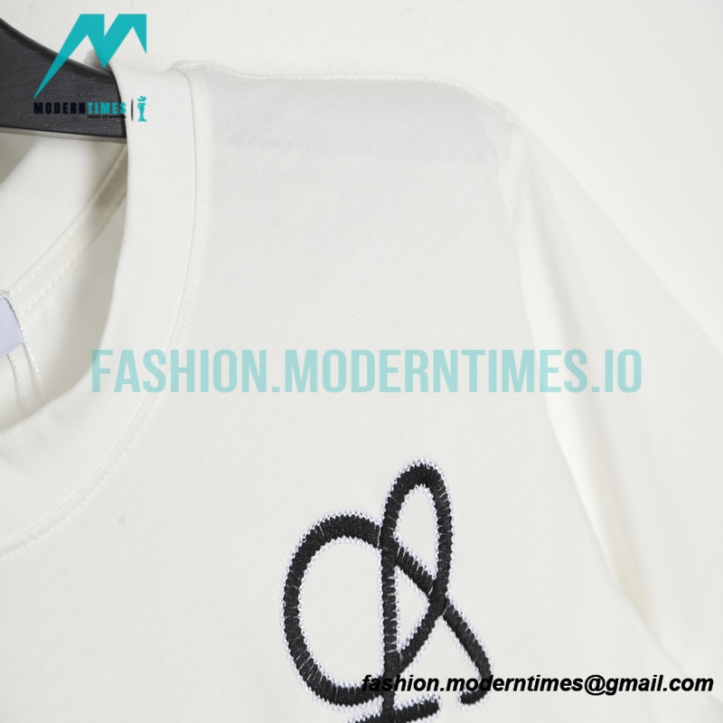 Loewe - Thick Thread Embroidery Logo Short SleeveF