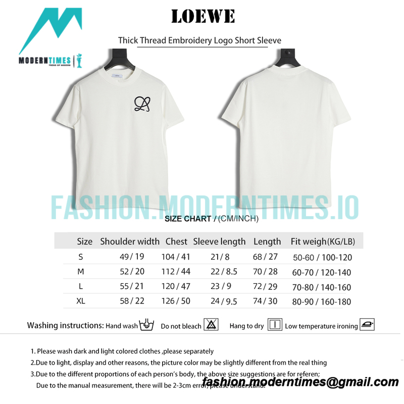 Loewe - Thick Thread Embroidery Logo Short SleeveF