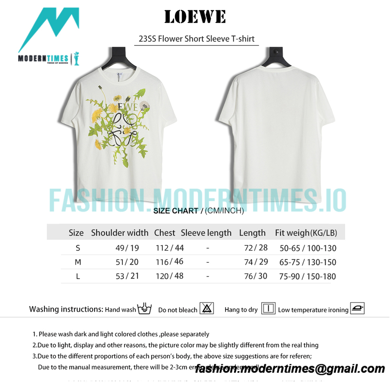 Loewe - 23SS Flower Short Sleeve T-shirt