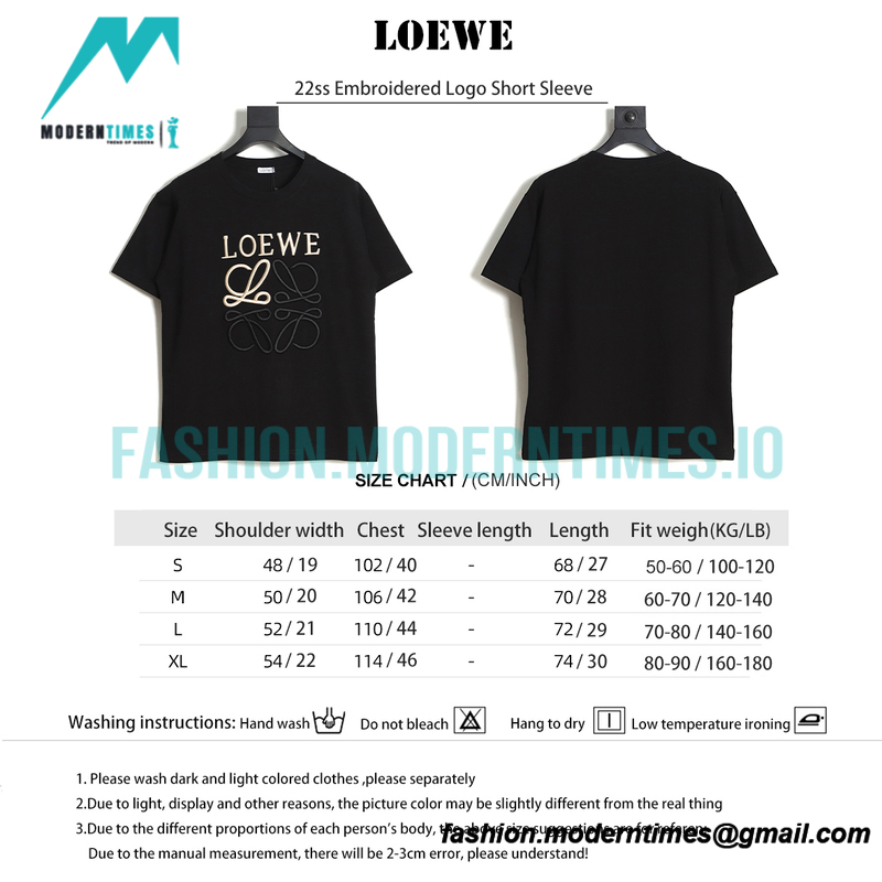 Loewe - 22ss Embroidered Logo Short Sleeve