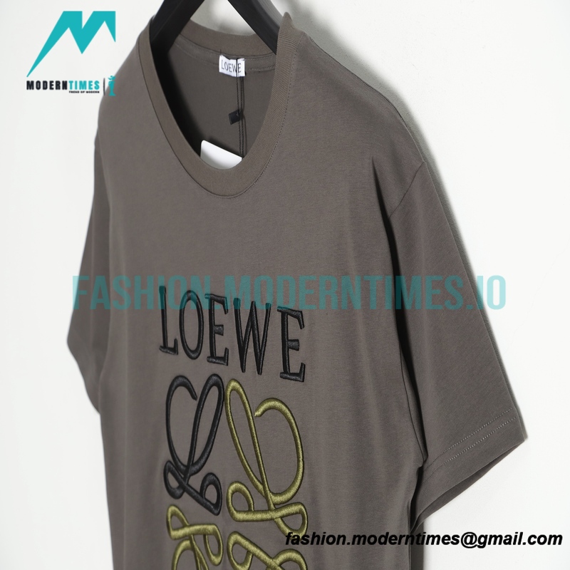 Loewe - 22ss Embroidered Logo Short Sleeve