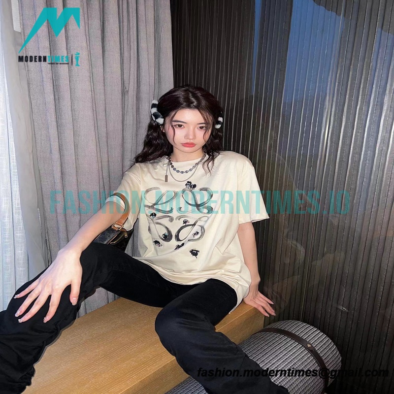 Loewe - 22SS Sketch Charcoal Briquettes Print Short Sleeve T-shirt