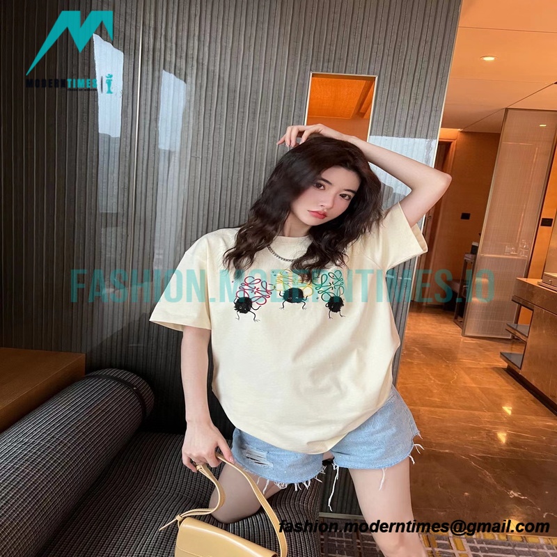 Loewe - 22SS Embroidered Briquettes Short Sleeve T-shirt