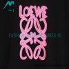 Loewe - 22SS Fluorescent Black Four-leaf Clover Short-sleeved T-shirt