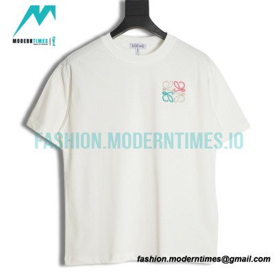 Loewe - Chest Color Logo Pattern Embroidery Short Sleeve