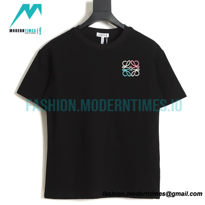 Loewe - Chest Color Logo Pattern Embroidery Short Sleeve