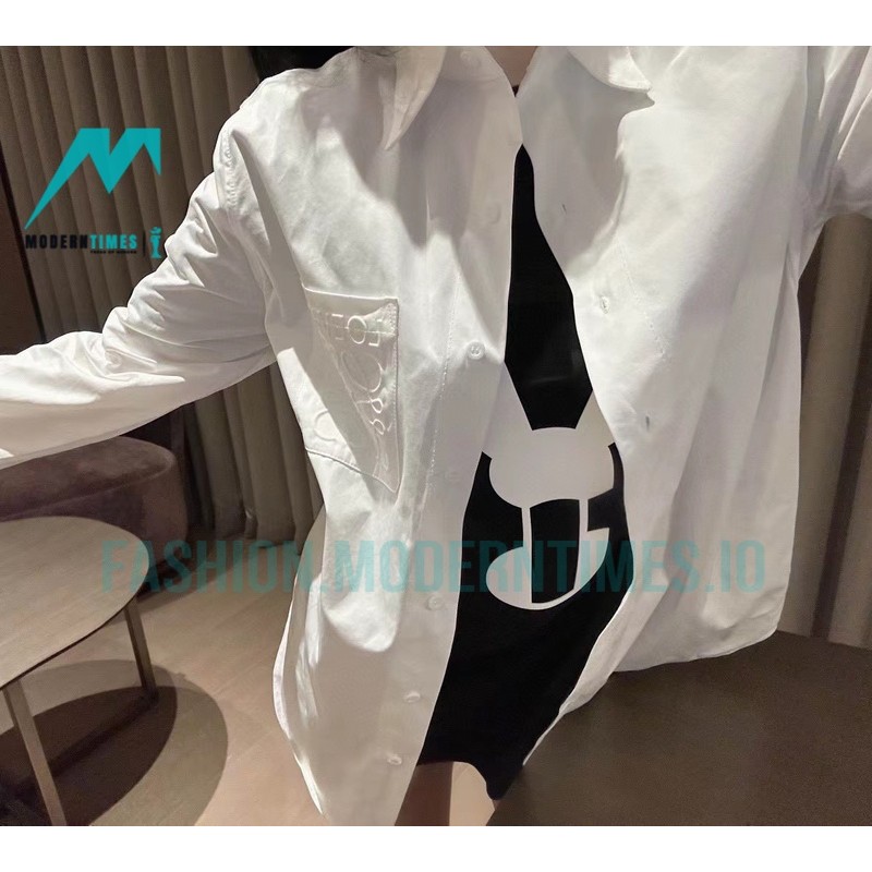 Loewe - Logo Three-dimensional Embroidered Long Sleeve Shirt