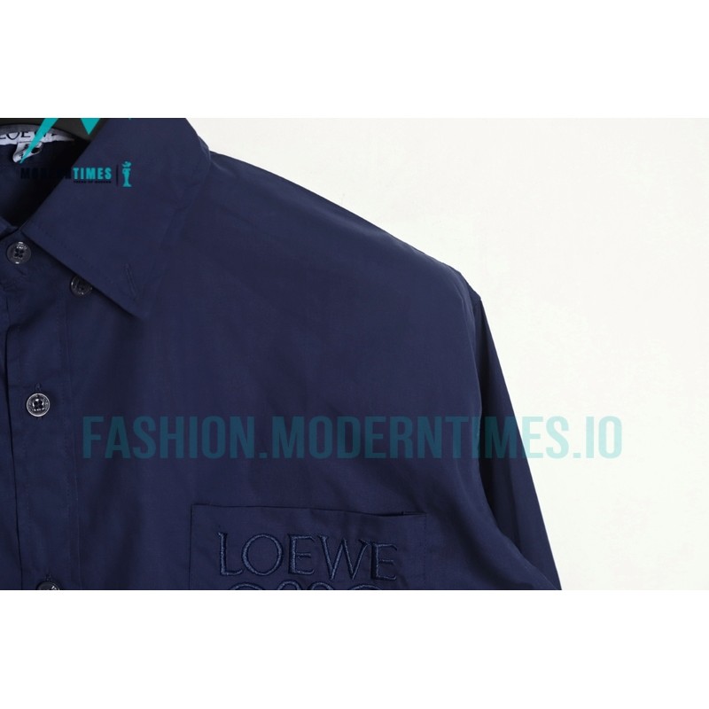 Loewe - Logo Three-dimensional Embroidered Long Sleeve Shirt