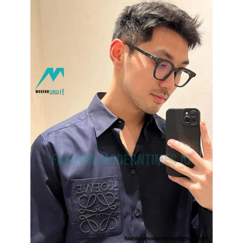 Loewe - Logo Three-dimensional Embroidered Long Sleeve Shirt