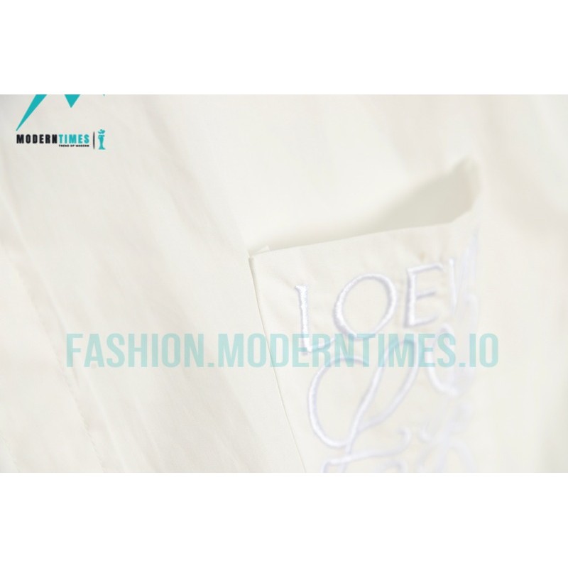 Loewe - Logo Three-dimensional Embroidered Long Sleeve Shirt