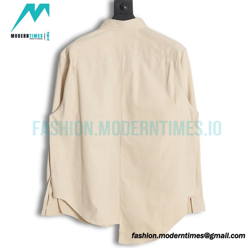 Loewe - 23SS Irregular Solid Color Long Sleeve Shirt