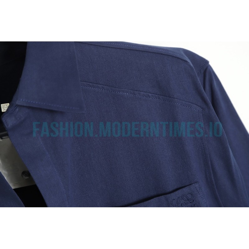 Loewe - 23SS Irregular Solid Color Long Sleeve Shirt