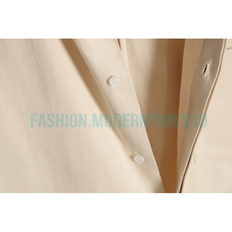 Loewe - 23SS Irregular Solid Color Long Sleeve Shirt