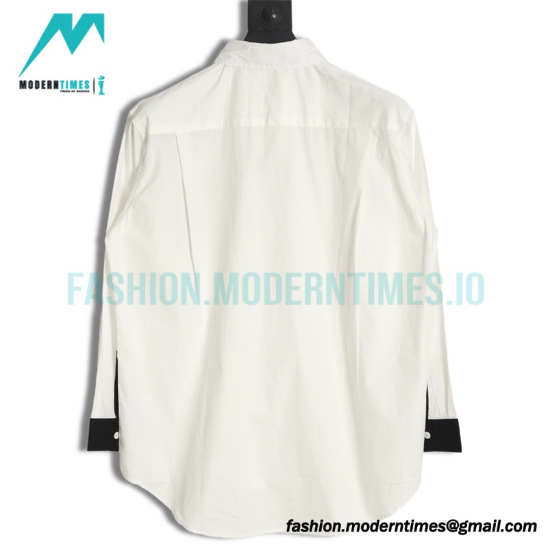 Loewe - Leather Label Pocket Embroidered Shirt With Long Sleeves